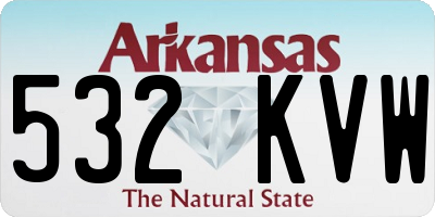 AR license plate 532KVW
