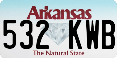 AR license plate 532KWB