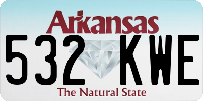 AR license plate 532KWE