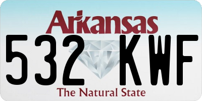 AR license plate 532KWF
