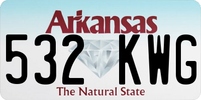 AR license plate 532KWG