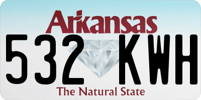 AR license plate 532KWH