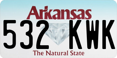 AR license plate 532KWK