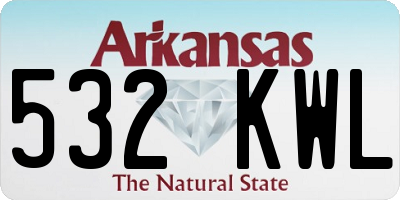 AR license plate 532KWL