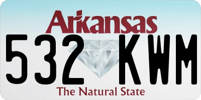 AR license plate 532KWM