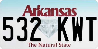 AR license plate 532KWT