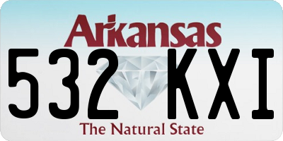 AR license plate 532KXI