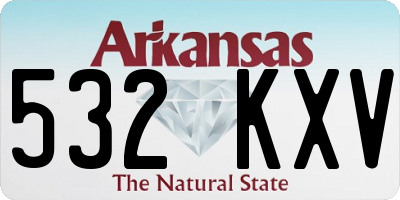 AR license plate 532KXV