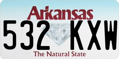 AR license plate 532KXW