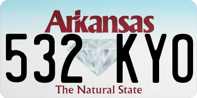 AR license plate 532KYO