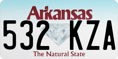 AR license plate 532KZA