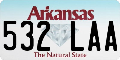 AR license plate 532LAA