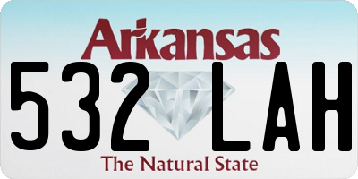 AR license plate 532LAH