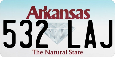 AR license plate 532LAJ