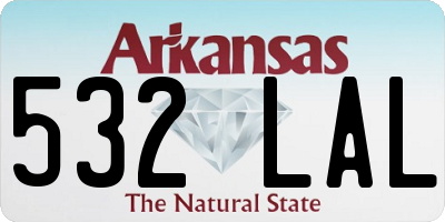 AR license plate 532LAL