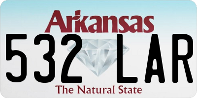 AR license plate 532LAR