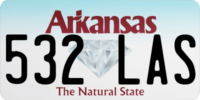 AR license plate 532LAS