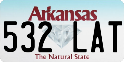 AR license plate 532LAT
