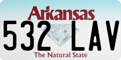 AR license plate 532LAV