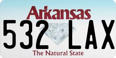 AR license plate 532LAX