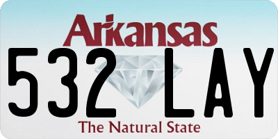 AR license plate 532LAY