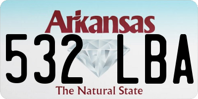 AR license plate 532LBA