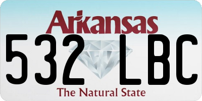 AR license plate 532LBC