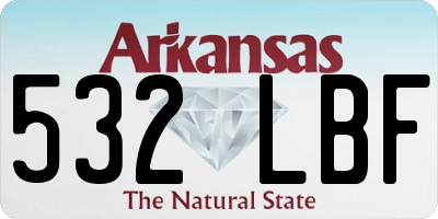 AR license plate 532LBF