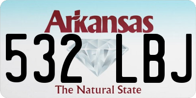 AR license plate 532LBJ