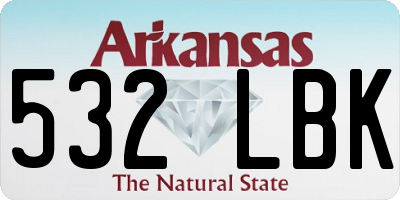 AR license plate 532LBK