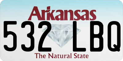 AR license plate 532LBQ