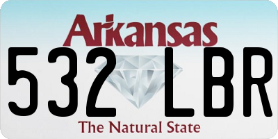 AR license plate 532LBR