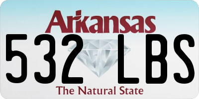 AR license plate 532LBS
