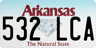 AR license plate 532LCA