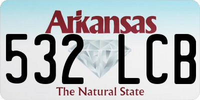 AR license plate 532LCB