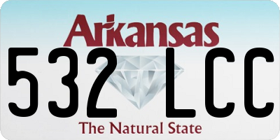 AR license plate 532LCC