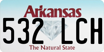 AR license plate 532LCH