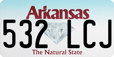AR license plate 532LCJ
