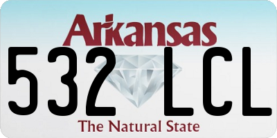 AR license plate 532LCL