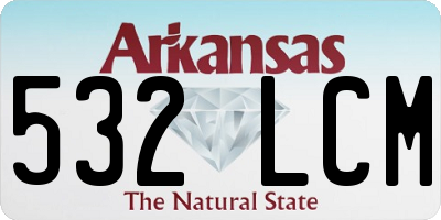 AR license plate 532LCM