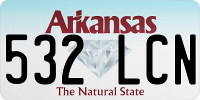 AR license plate 532LCN