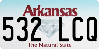 AR license plate 532LCQ