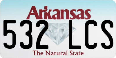 AR license plate 532LCS