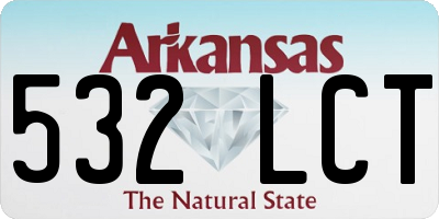AR license plate 532LCT