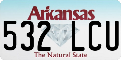 AR license plate 532LCU