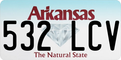 AR license plate 532LCV