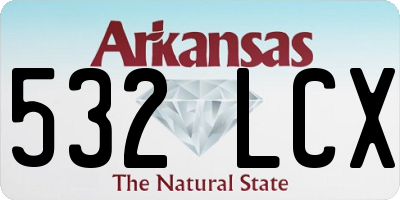AR license plate 532LCX