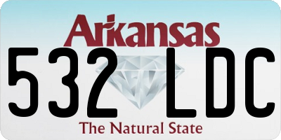 AR license plate 532LDC