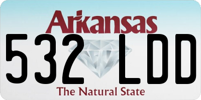 AR license plate 532LDD