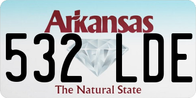 AR license plate 532LDE